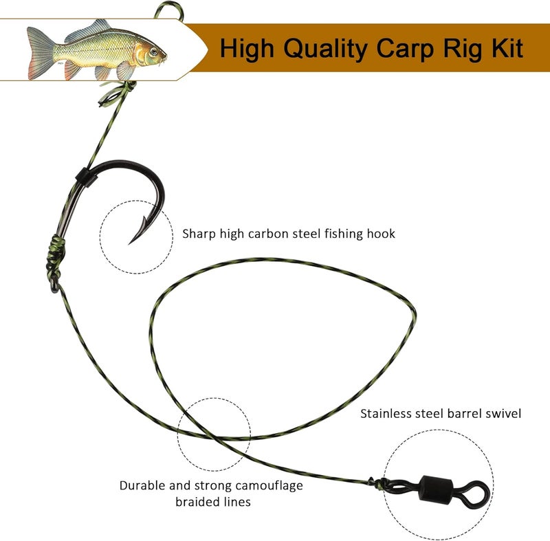 Dovesun 41PCS/151PCS Carp Fishing Hair Rigs Baits Carp Rigs Kit Fishing Equipment Accessories - Image 2